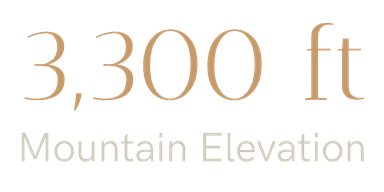 Text displaying "3,300 ft Mountain Elevation."